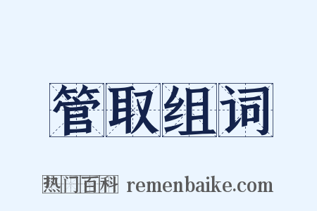 管取组词是什么意思的图片